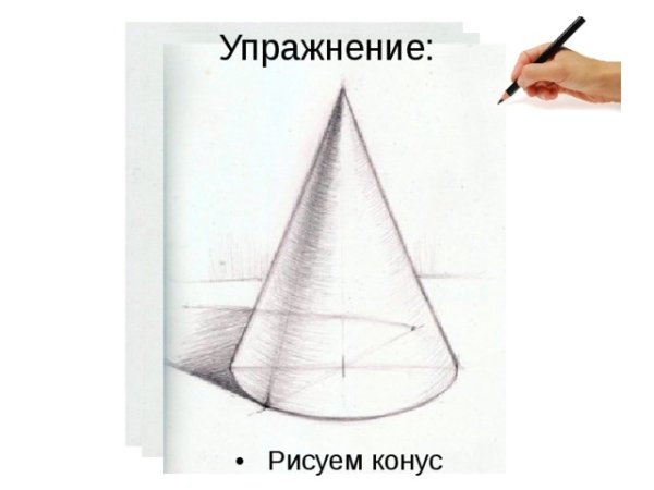 Конструктивный рисунок конуса