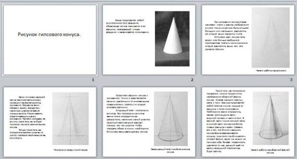 Построение гипсового конуса