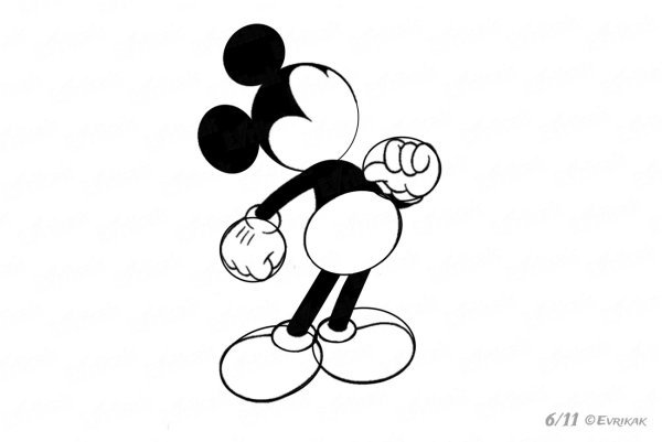 Микки Маус пошаговое рисование