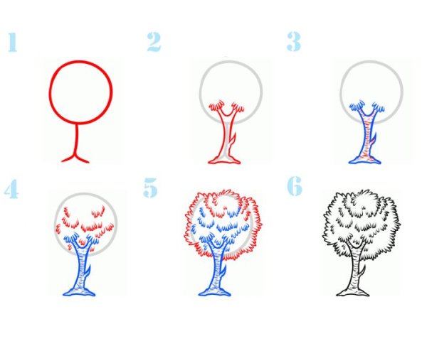 Дерево пошагово