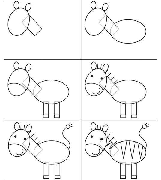 Схемы рисования для малышей