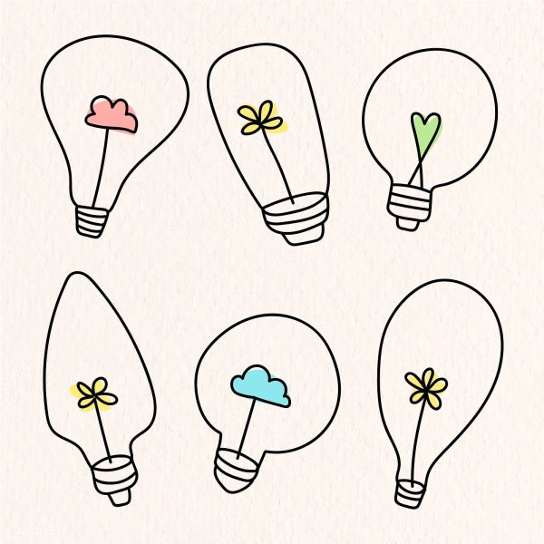 Лампочка для срисовки