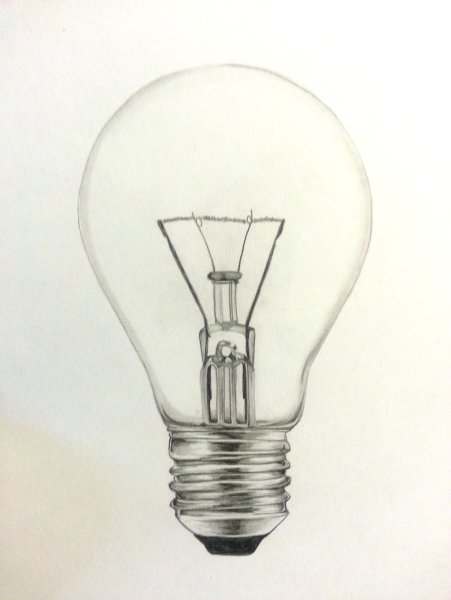 Лампочка карандашом