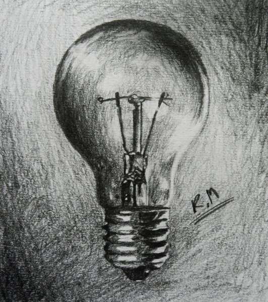 Лампочка карандашом