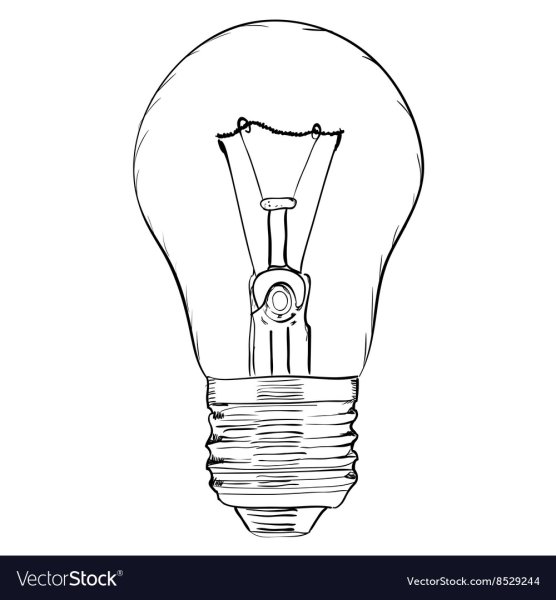 Лампочка карандашом большая