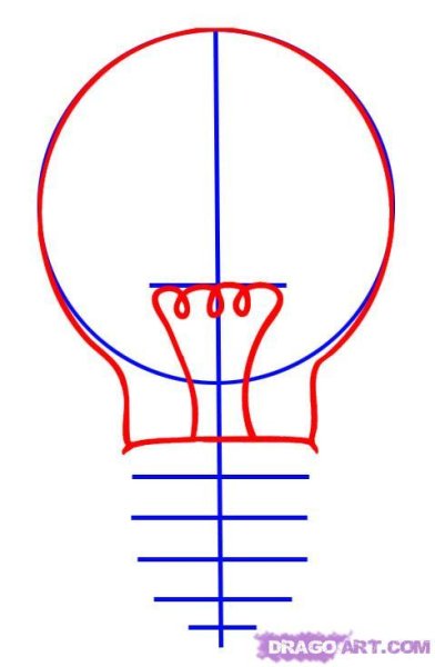 Поэтапное рисование лампа