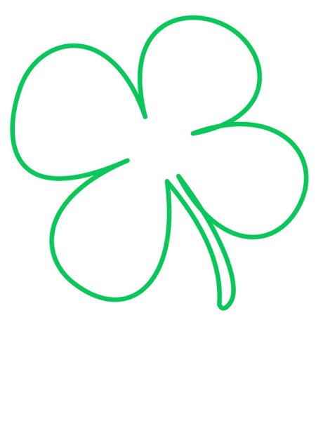 Клевер четырехлистный контур