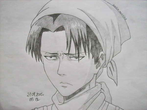 Леви Аккерман рисовка