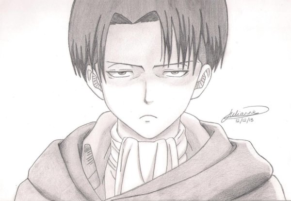 Аниме атака титанов Леви для срисовки