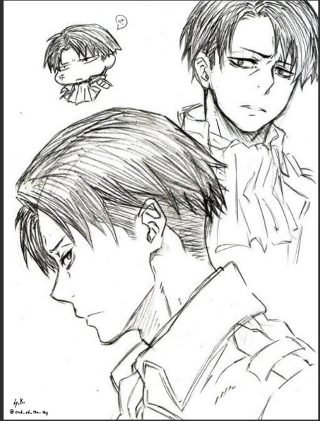 Леви Аккерман рисовка