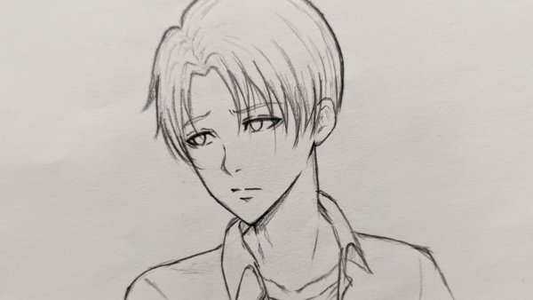 Леви Аккерман нарисовать