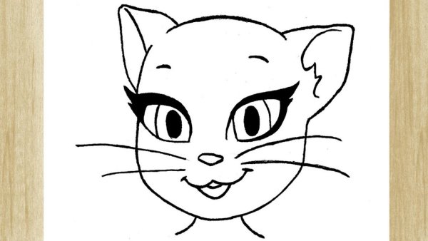 Картинки для раскраски легкие Анджела