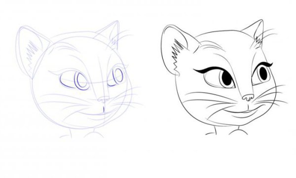 Как рисовать Анжелу кошку