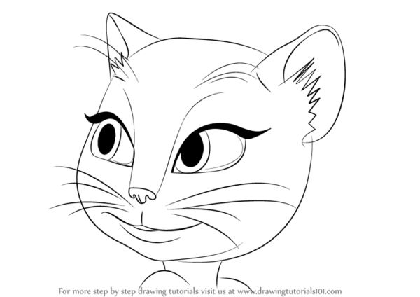 Раскраски про кошечку Анжелу