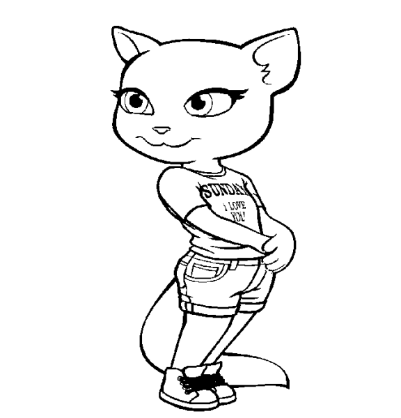 Раскраска том Джинджер и Анжела