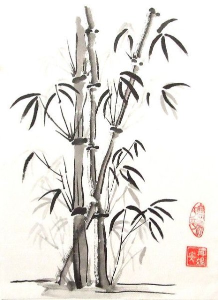 Бамбук эскиз тату