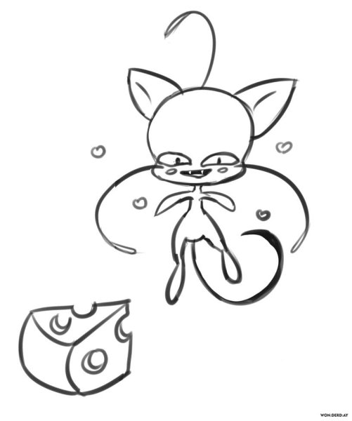 Раскраска леди баг и супер кот КВАМИ Тикки