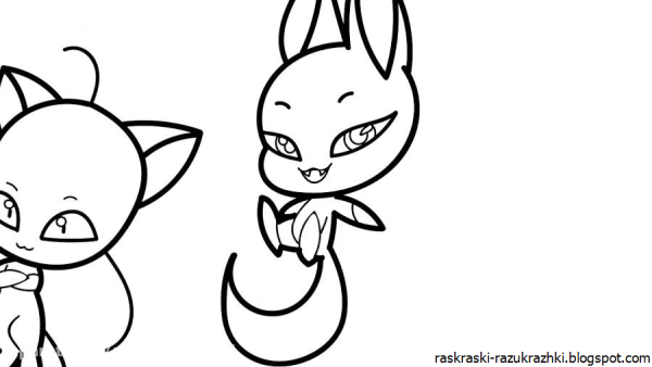 Раскраски леди баг КВАМИ Трикс