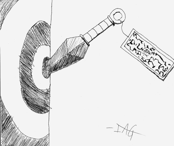 Раскраски нож кунай из Наруто