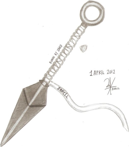 Нож кунай из стандофф 2 чертеж