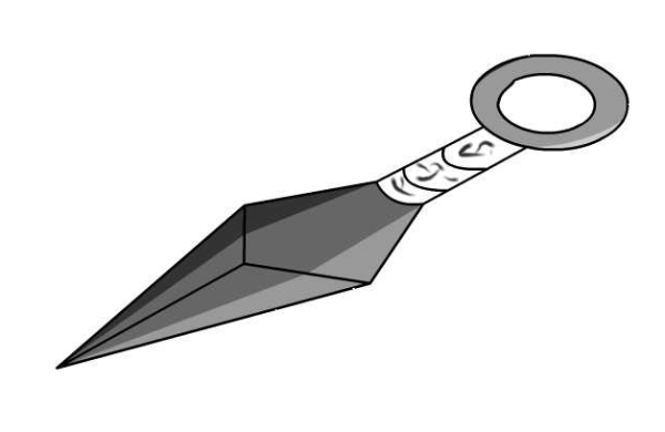 Кунай из Наруто раскраска