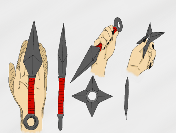Кунай и сюрикен из Наруто