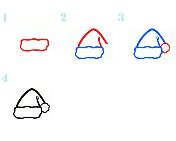 Рисование шапки по этапно