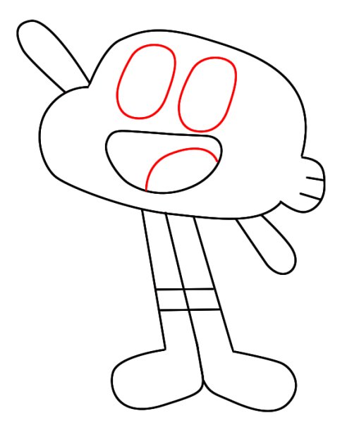 Поэтапное рисование Гамбола