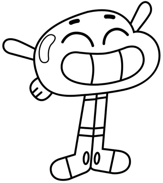 Удивительный мир Гамбола Дервил раскраска