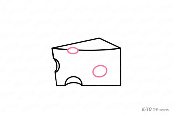 Легкие рисунки простым карандашом сыр