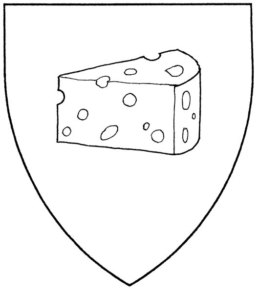 Кусок сыра карандашом