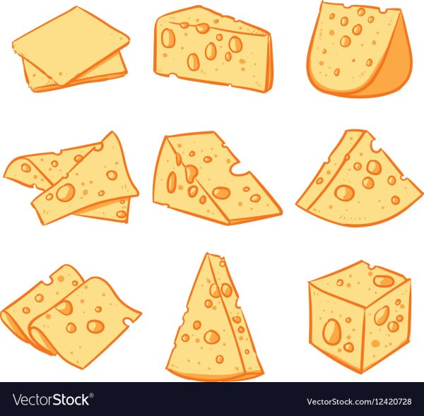 Кусок сыра трафарет