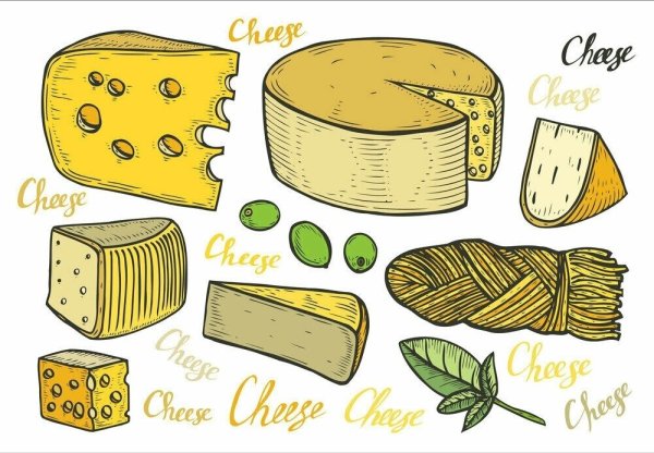 Кусок сыра раскраска