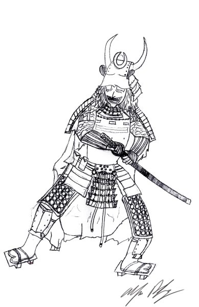 Красивые рисунки самураев