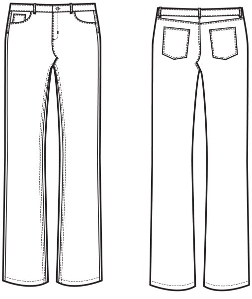 Джинсы схематично