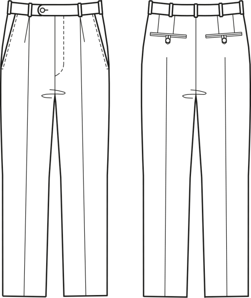 Технический эскиз брюк