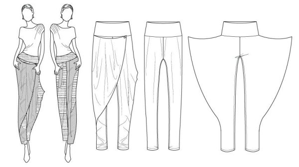 Моделирование брюк палаццо