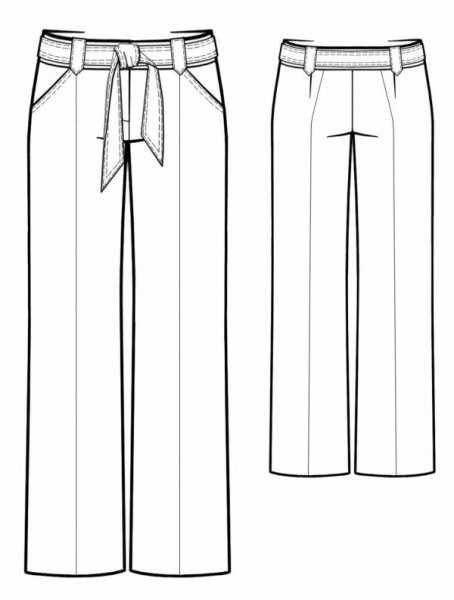 Эскиз брюк женских
