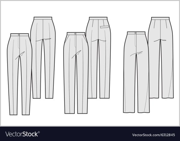 Технический рисунок брюк женских