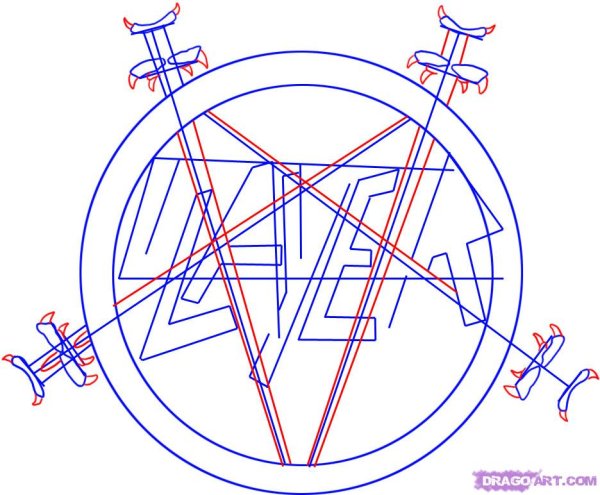 Схема рисования пентаграммы
