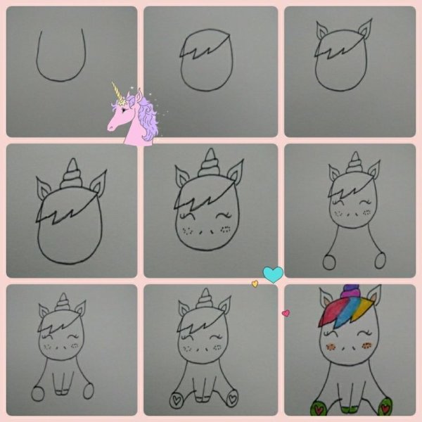 Как нарисовать единорога поэтапно