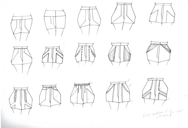 Складки на шортах референс