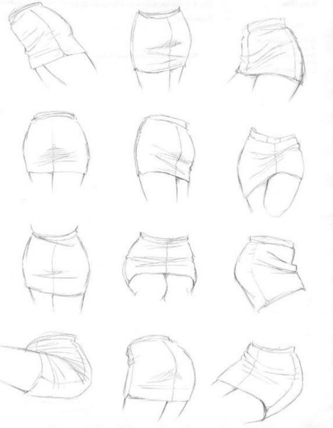 Туториалы по рисованию юбок