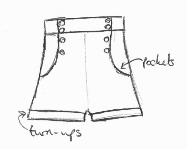 Шорты карандашом