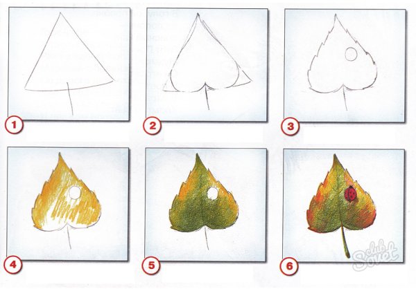Рисование осенних листьев
