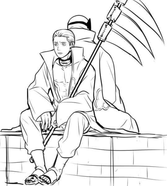 Раскраски Наруто Акацуки Хидан