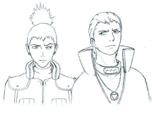 Раскраски Наруто Шикамару