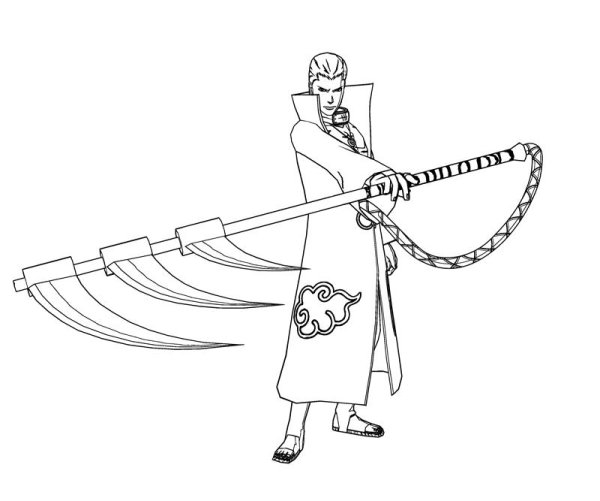 Хидан раскраска