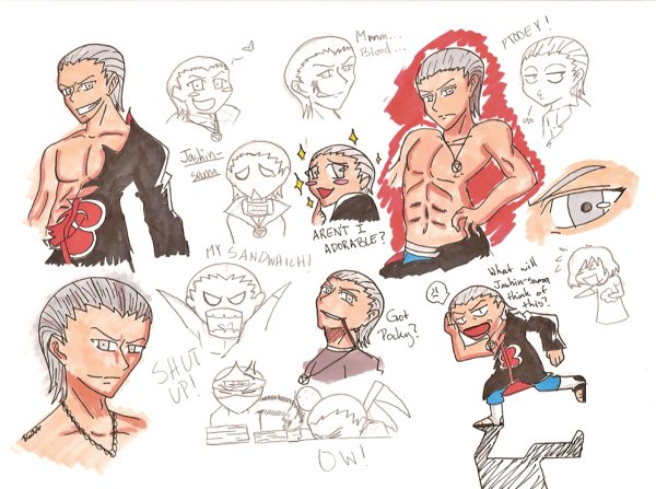 Хидан и Какузу для срисовки