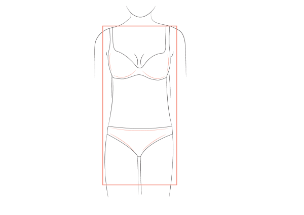 Купальник рисунок в полуоборот